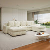 Colțar extensibil dumonde cu ladă de depozitare si sezut confortabil din spuma high-density, Leonardo U Cremona Bej 01 360x185 cm
