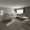 Colțar dumonde fix cu șezut confortabil din spumă High-Density, Merkur bej 324x218 cm