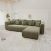Colțar extensibil dumonde cu ladă de depozitare si sezut confortabil din spuma high-density, Monaco XL Tilia Olive II 340x185 cm
