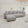 Colțar extensibil dumonde cu ladă de depozitare si sezut confortabil din spuma high-density, Monaco XL Tilia Dove 340x185 cm