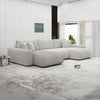 Colțar dumonde fix cu șezut confortabil din spumă High-Density, Sarina Vito gri 350x168 cm