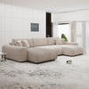 Colțar dumonde fix cu șezut confortabil din spumă High-Density, Sarina Vito bej 350x168 cm