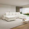 Colțar extensibil dumonde cu ladă de depozitare si sezut confortabil din spuma high-density, Leonardo U Tilia Bej 01 360x185 cm