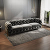 Canapea dumonde fixă cu șezut confortabil din spumă High-Density, Chelsea gri 243x100 cm