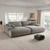 Canapea dumonde fixă cu șezut confortabil din spumă High-Density, Hudson Vito gri 03 237x144 cm
