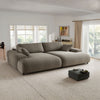 Canapea dumonde fixă cu șezut confortabil din spumă High-Density, Hudson Vito gri 237x144 cm