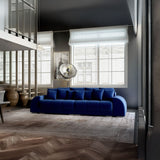 Canapea extensibilă dumonde cu 2 lăzi de depozitare si sezut confortabil din spuma HR, Verona Navy Blue 310x100 cm Fabrica