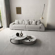 Canapea extensibilă dumonde cu 2 lăzi de depozitare si sezut confortabil din spuma HR, Verona Zoom Light Grey 310x100 cm Fabrica