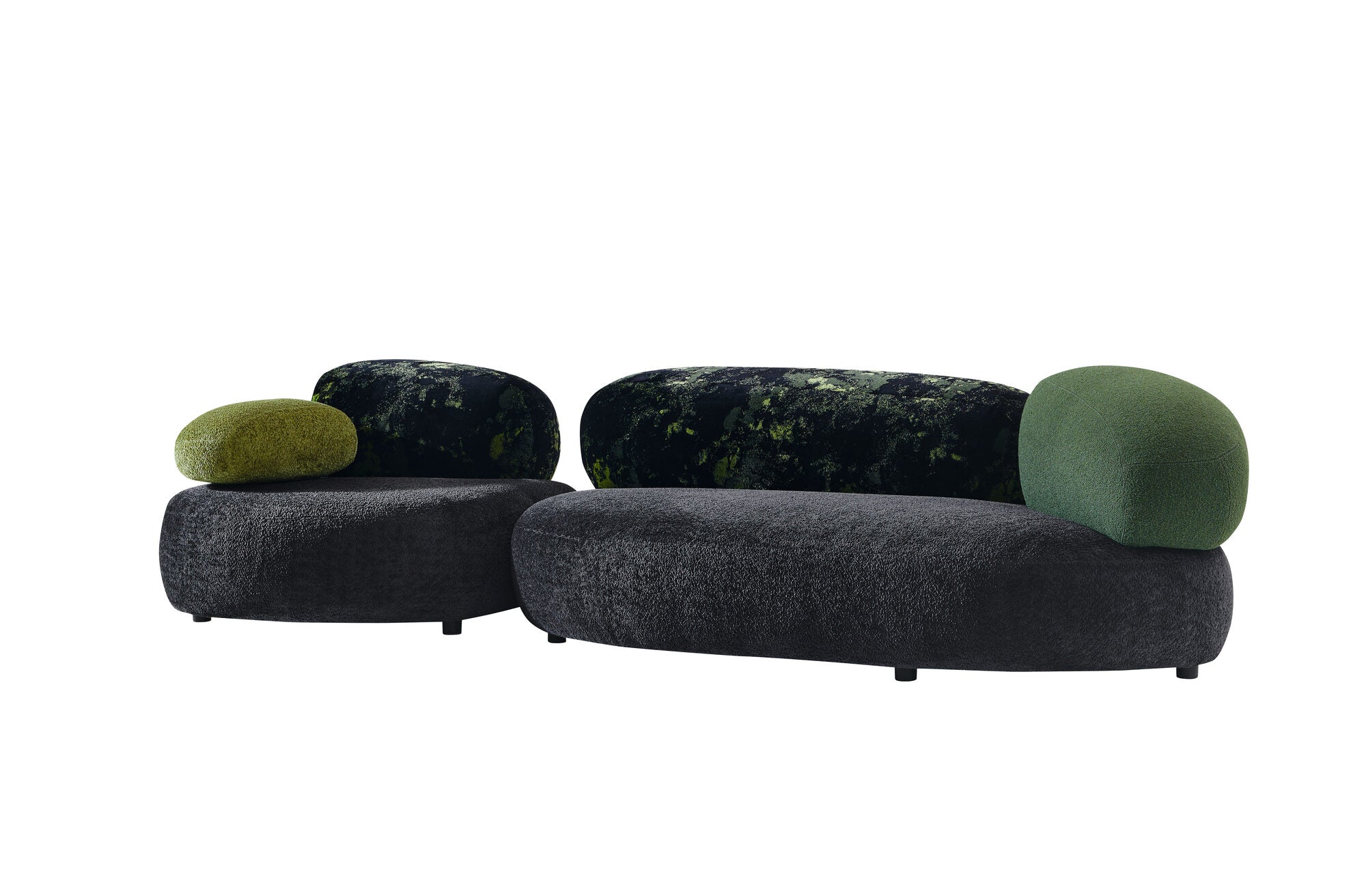 Set canapea dumonde + 2 fotolii cu sezut confortabil din spuma HR Serene 220x 134 cm