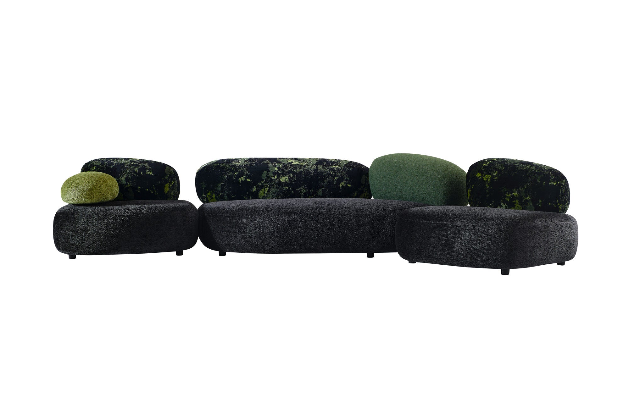 Set canapea dumonde + 2 fotolii cu sezut confortabil din spuma HR Serene 220x 134 cm