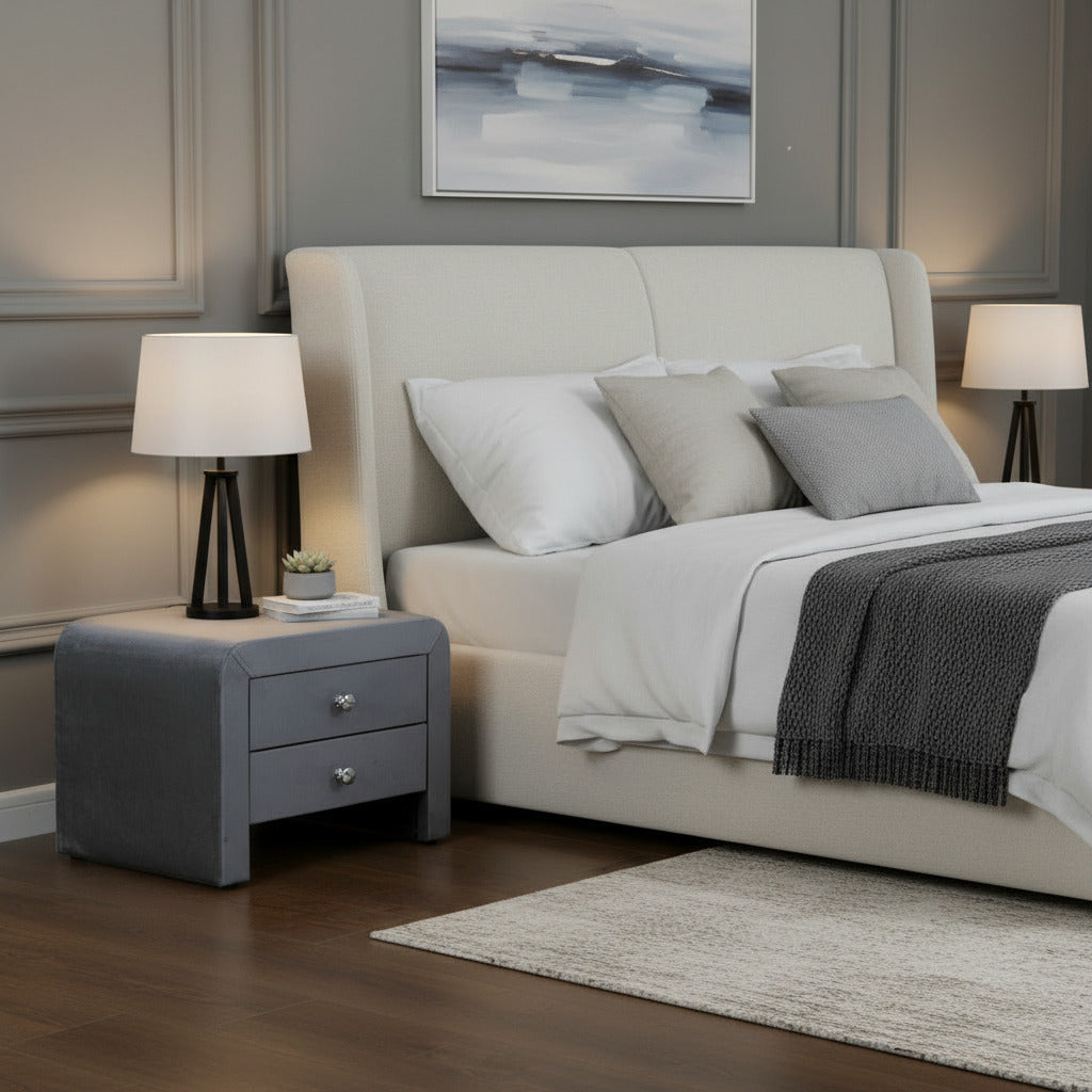 Noptiera dumonde tapitata gri Velvet