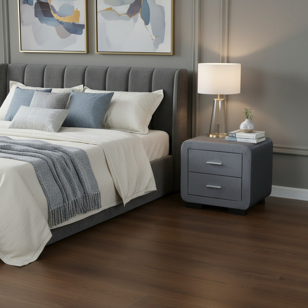 Noptiera dumonde tapitata gri Velvet