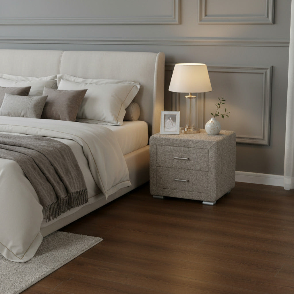 Noptiera dumonde tapitata bej inchis Boucle