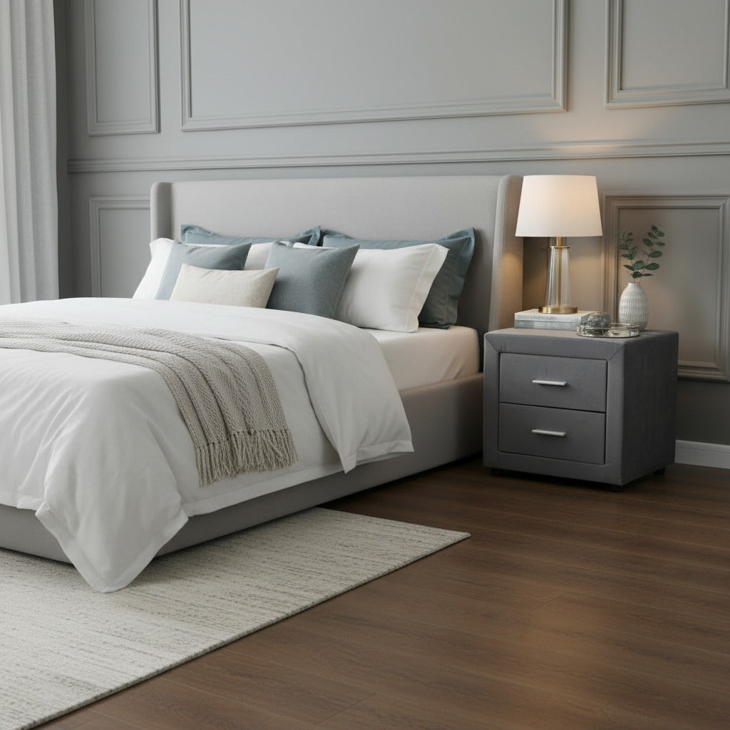 Noptiera dumonde tapitata gri inchis Velvet