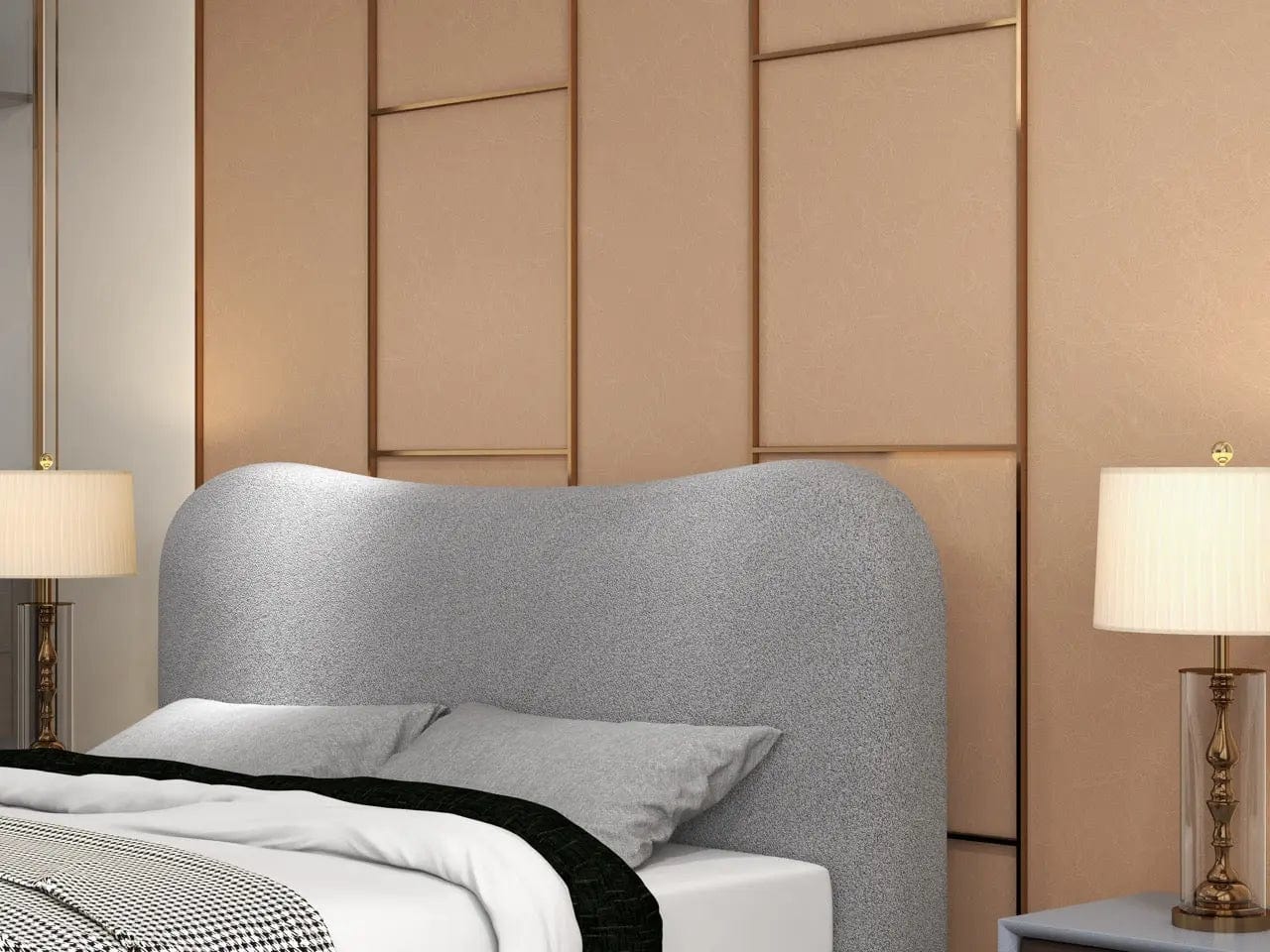 Pat dormitor dumonde, tapitat gri, Matias 180x200 cm, somiera rabatabila inclusa, spatiu depozitare