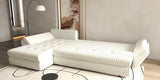 Colțar extensibil dumonde cu ladă de depozitare si sezut confortabil din spuma HR, Loana XL Ambience Alb II 335x185 cm Fabrica