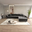 Colțar extensibil dumonde cu ladă de depozitare si sezut confortabil din spuma HR, Loana XL Ambience Gri II 335x185 cm Fabrica