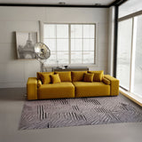 Canapea extensibilă dumonde cu ladă de depozitare si sezut confortabil din spuma HR, Marbela Ambience Mustar XXL 295x100 cm fabrica