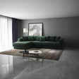 Colțar extensibil dumonde cu ladă de depozitare si sezut confortabil din spuma HR, Gloria Verde Ambience 320x183 cm Fabrica