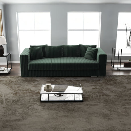Canapea extensibilă dumonde cu ladă de depozitare si sezut confortabil din spuma HR, Gloria Ambience Verde 240x100 cm Fabrica