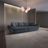Canapea extensibilă dumonde cu ladă de depozitare si sezut confortabil din spuma HR, Loana Enjoy Antracit 300x100 cm Fabrica
