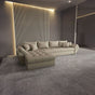 Colțar extensibil dumonde cu ladă de depozitare si sezut confortabil din spuma HR, Loana XL Enjoy Bej 335x185 cm Fabrica