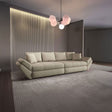 Canapea extensibilă dumonde cu ladă de depozitare si sezut confortabil din spuma HR, Loana Enjoy Bej 2 300x100 cm Fabrica