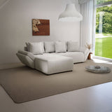 Colțar extensibil dumonde cu ladă de depozitare si sezut confortabil din spuma HR, Berlin Zoom Pearl 280x185 cm Fabrica