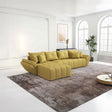 Colțar extensibil dumonde cu ladă de depozitare si sezut confortabil din spuma HR, Berlin XL Enjoy Lux Melon 350x185 cm Fabrica