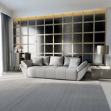 Canapea extensibilă dumonde cu ladă de depozitare si sezut confortabil din spuma HR, Berlin Grey 250x100 cm