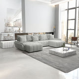 Colțar extensibil dumonde cu ladă de depozitare si sezut confortabil din spuma HR, Berlin U Euphoria Gri Euphoria 380x180 cm Fabrica