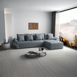 Colțar extensibil dumonde cu ladă de depozitare si sezut confortabil din spuma HR, Berlin XL Zoom Grey II 350x185 cm Fabrica