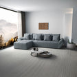 Colțar extensibil dumonde cu ladă de depozitare si sezut confortabil din spuma HR, Berlin XL Zoom Grey 350x185 cm Fabrica