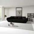 Canapea extensibilă dumonde cu ladă de depozitare si sezut confortabil din spuma HR, Berlin Black 300x100 cm Fabrica