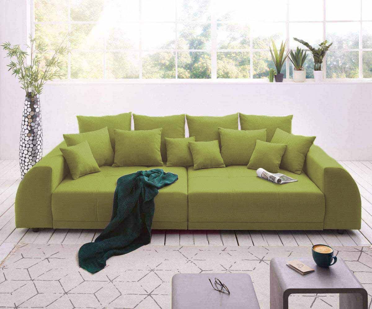 Canapea extensibilă cu 2 lazi de depozitare Big Sofa Verona Verde - Dumonde.ro