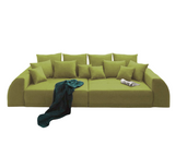 Canapea extensibilă dumonde cu 2 lăzi de depozitare si sezut confortabil din spuma HR, Big Sofa Verona Green Lux 310x100 cm