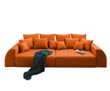 Canapea extensibilă dumonde cu 2 lăzi de depozitare si sezut confortabil din spuma HR, Big Sofa Verona Orange 310x100 cm