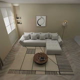 Colțar extensibil dumonde cu ladă de depozitare si sezut confortabil din spuma HR, Berlin XL Zoom Pearl 350x185 cm II