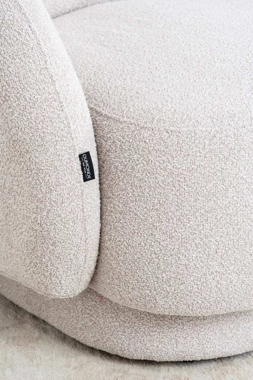 Fotoliu dumonde tapitat Bej modern Dante 85x88cm ULK