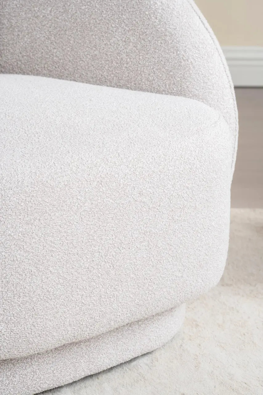 Fotoliu dumonde tapitat Bej modern Dante 85x88cm ULK