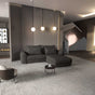 Colțar extensibil dumonde cu ladă de depozitare si sezut confortabil din spuma HR, Denver Enjoy Negru 275x185 cm II Fabrica