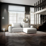 Colțar extensibil dumonde cu ladă de depozitare si sezut confortabil din spuma HR, Denver Euphoria Gri 275x185 cm II Fabrica