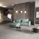 Colțar extensibil dumonde cu ladă de depozitare si sezut confortabil din spuma HR, Denver Enjoy Verde Mint 275x185 cm Fabrica