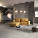 Colțar extensibil dumonde cu ladă de depozitare si sezut confortabil din spuma HR, Denver Royal Mustar 275x185 cm II Fabrica