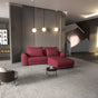 Colțar extensibil dumonde cu ladă de depozitare si sezut confortabil din spuma HR, Denver Enjoy Rosu 275x185 cm II Fabrica