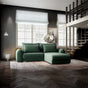 Colțar extensibil dumonde cu ladă de depozitare si sezut confortabil din spuma HR, Denver Ambience Verde 275x185 cm II Fabrica