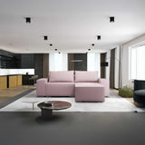 Colțar extensibil dumonde cu ladă de depozitare si sezut confortabil din spuma HR, Dream Enjoy Flamingo 290x185 cm II Fabrica