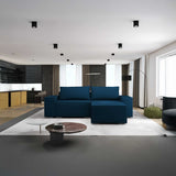 Colțar extensibil dumonde cu ladă de depozitare si sezut confortabil din spuma HR, Dream Enjoy Verde Petrol 290x185 cm II Fabrica