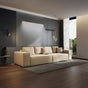 Canapea extensibilă dumonde cu ladă de depozitare si sezut confortabil din spuma HR, Dream Enjoy Bej 2 310x100 cm Fabrica