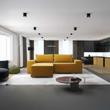 Colțar extensibil dumonde cu ladă de depozitare si sezut confortabil din spuma HR, Dream Royal Mustar 290x185 cm Fabrica